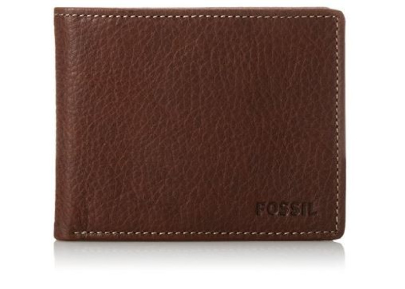 Fossil Men's Lincoln Bifold with Flip ID Wallet - Brown